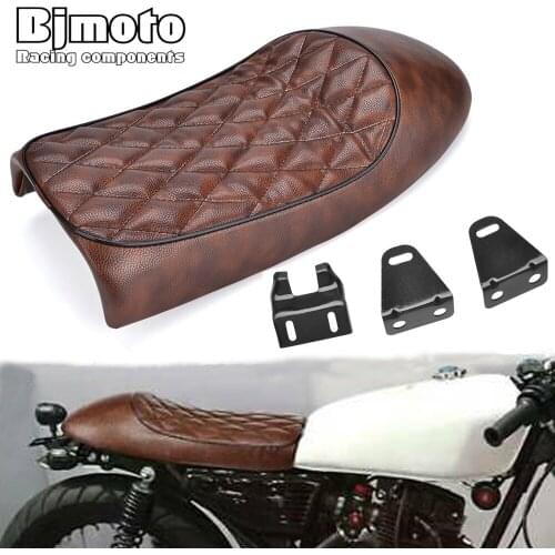 Motorcycle Cafe Racer Seat Custom Vintage Hump Saddle For Suzuki For Yamaha For Kawasaki CB650 Z650 SR250 Flat pan Retro Seat
