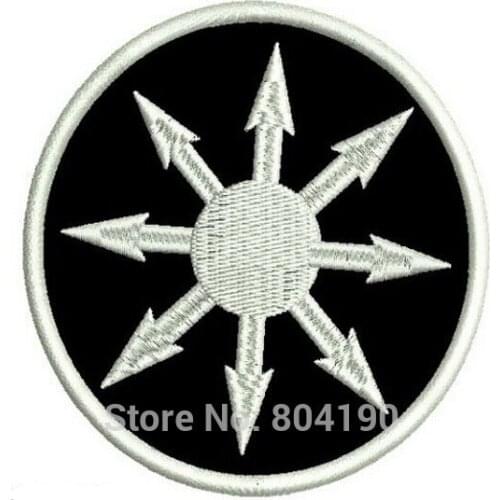 CHAOS MAGIC SYMBOL OCCULTISM ESOTERIC SIGIL WITCH Music Band EMBROIDERED IRON On Patch APPLIQUE Rock Punk Badge