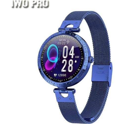 IWO PRO 2021 Women Smart Watch Full Touch Round Screen Smartwatch for Girl Heart rate monitor compatible PK Apple HUAWEI Watch
