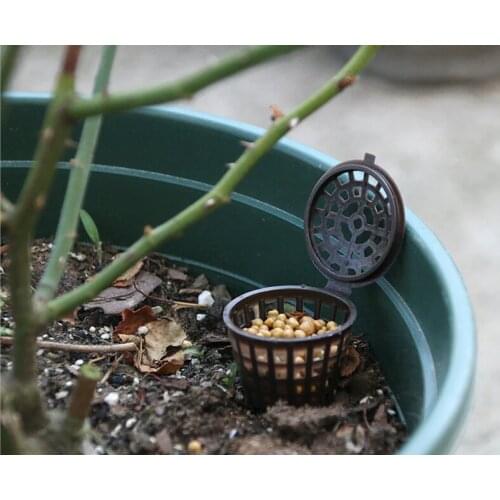 10pcs/set Fertilizer box Bonsai Tool Fertilizer Cover Basket Box Dome Case Plant Bug Portable Nursery Pots