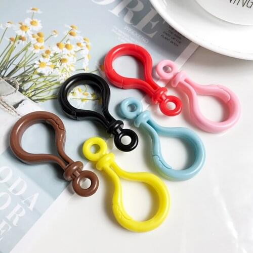 10PCS Thicker Plastic Lobster Clasp Bulb Buckle Keychain Charms Accessories DIY Handmade Jewelry KeyRing Hooks Keyring Keychains