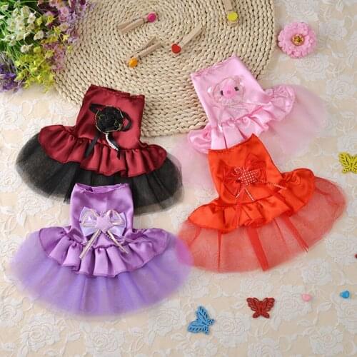 2018 Cute Summer Dog Dress Pet Dogs Clothes for Small Dog Wedding Dress Skirt Puppy Clothing Spring Pet Clothes Chihuahua Yorkie