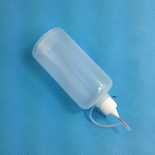 Henna Applicator Bottle Empty Plastic 100ML Steel Needle Embeded Dripper Bottles Free Shipping