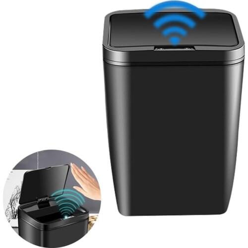 Automatic Touchless Trash Can Intelligent Induction Motion Sensor Trash Can Eco-friendly Recycle Bin Kitchen Garbage Car Trash