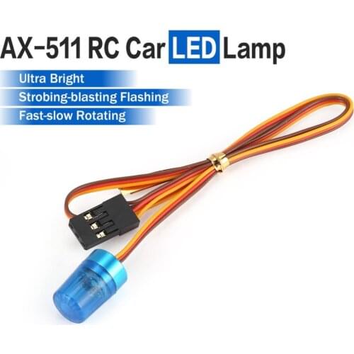 AX-511 Circular Ultra Bright LED Light Strobing-blasting Flashing Fast-slow Rotating Mode RC Police Firefighting Ambulance Cars