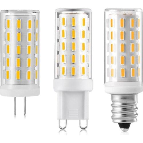 No Flicker G9 led light bulb AC110-240V 7W 54LEDs SMD 4014 G4 LED Corn Bulb Lamp High Power E14 LED Spotlight for Crystal light