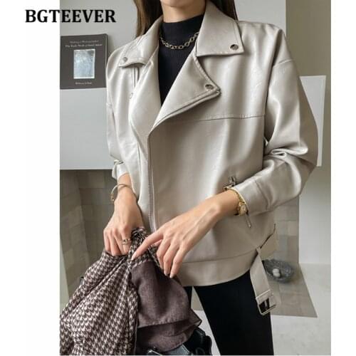 Женские кожаные куртки BGTEEVER China At AliExpress