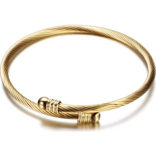 Fashion 3 color glossy beads bracelet stainless steel bracelets for women simple personality clothing accessories Jewelry 1127