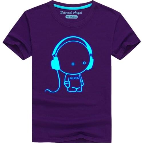 Kids Clothes Children TShirt Summer Luminous Short Sleeve T-Shirt For Girls Boys Tops Tees Toddler T Shirt 3-15 Yrs Glow In Dark