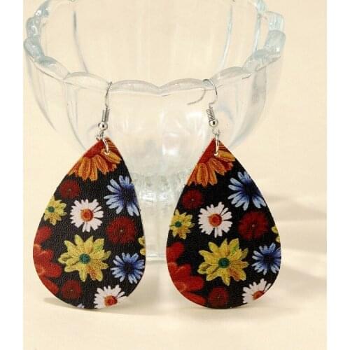 European and American New Products Fashion Forest Colored Flowers Small Daisy Drop Earrings Personality Ethnic Style Jewelry