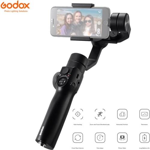Godox ZP1 3-Axis Smartphone Gimbal Stabilizer Auto-Tracking Vlog Youtuber Live Video Record For Samsung Huawei Iphone Smartphone