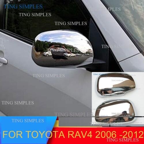 CHROME DOOR SIDE WING MIRROR CHROME COVER CAP REAR VIEW TRIM ACCESSORIES FIT FOR TOYOTA RAV4 2006 2007 2008 2009 2010 2011 2012