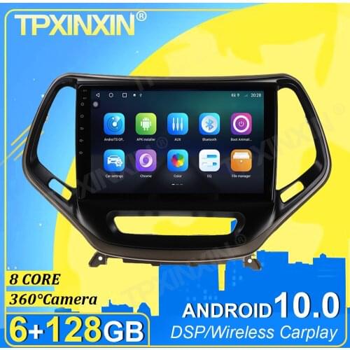 IPS Android 10.0 6G+128G Carplay 360 Camera For Jeep Cheroki 2014-2018 Multimedia Player Radio Tape Recorder Video Navi GPS