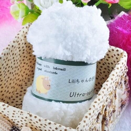 50g/Roll Chunky Faux Fur Cashmere Yarn Hand Knitting Super Soft Milk Crochet Thick Thread Acrylic Plush Yarn For Blanket Sweater