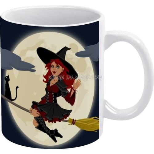 Coffee Mugs Ceramic Personalized Mugs 11 Oz White Mug Tea Milk Cup Drinkware Travel Mug Halloween The Wizard Easy Makeup Snow W