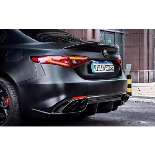 Suit For Romeo Alfa Giulia Modified Small Surround Carbon Fiber Front Side Skirt and Lip Rear Spoiler