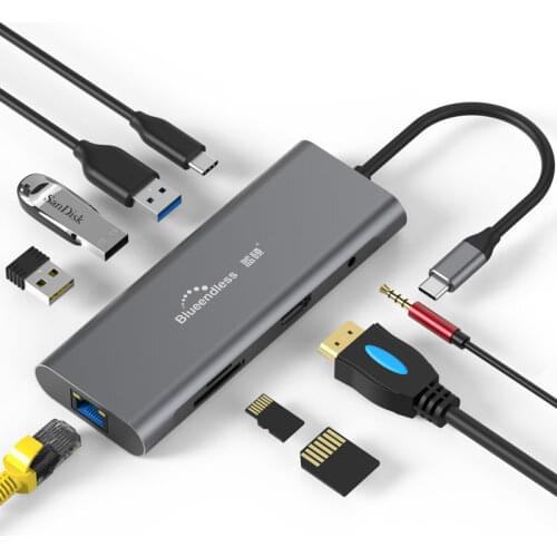 Hub usb C HDMI Multi USB 3.0 VGA Adapter Dock Accessories USB C Type C 3.1 Splitter for MacBook Pro Laptop docking station