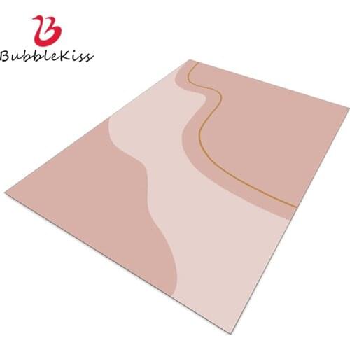 Bubble Kiss Modern Style Carpets For Living Room Customized Large Rugs Fashion Geometry Pattern Pad Home Bedroom Pink Floor Mat
