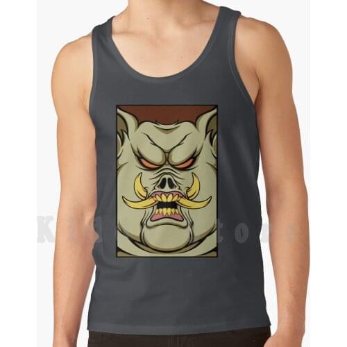 Angry Pig tank tops vest sleeveless Pig Angry Animal Mascot Character Cartoon Vector Wild Head Icon Boar Hog Mammal
