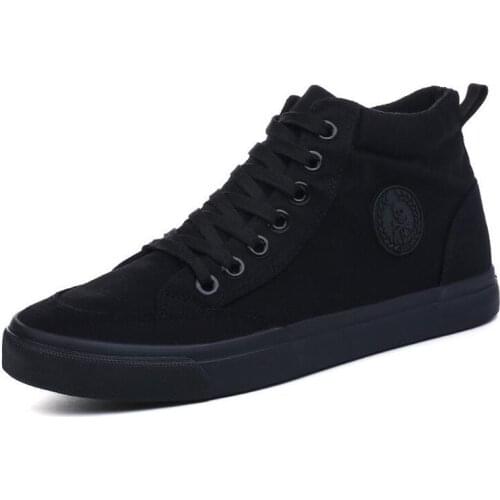 MenS Canvas Shoes Spring Autumn 2019 The New Lace-up High Style Men Vulcanize Shoes Sneakers Flats MenS Shoes Size 39-44