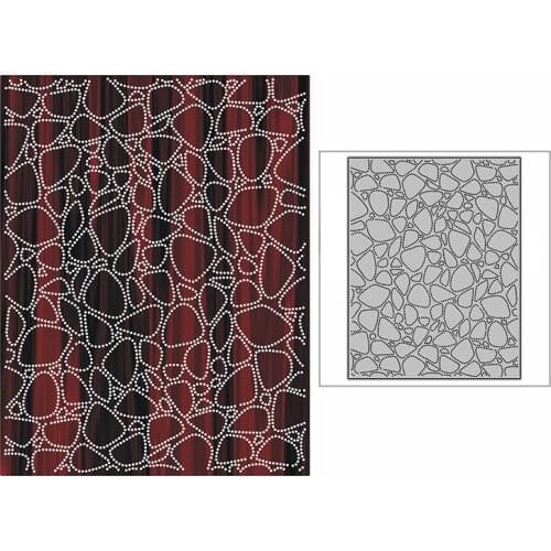 New Spotted Cobblestone Plate Craft Embossing Mold 2021 Metal Cutting Dies for DIY Decor Scrapbooking Album Card Making No Stamp