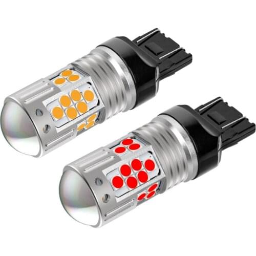 2Pcs New T20 7443 W21/5W Super Bright 3030 LED Car Tail Brake Bulbs Turn Signals Auto Rear Parking Lamp Daytime Running Light