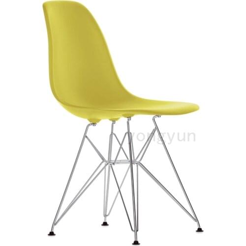 Polymer furniture The modern popular plastic chair Leisure dining chair Composition of synthetic resin and solid legs 4PCS