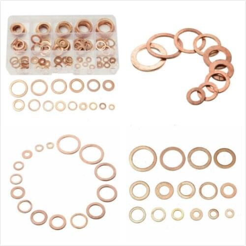 Washer Sump Plug Oil For Boat Crush Flat Seal Ring Tool Hardware Copper Sealing Solid Gasket 150pcs
