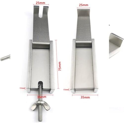 Cartilage Squeezer Nose Plastic Surgery Equipment Nose Broken Bones Horizontal Stripes with Lock Stainless Steel Plastic Tools