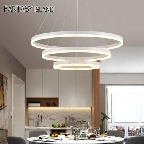 Modern Led Chandelier Ceiling mounted For Living room Dining room Kitchen Chandelier Pendant Lighting Black White Light Fixture