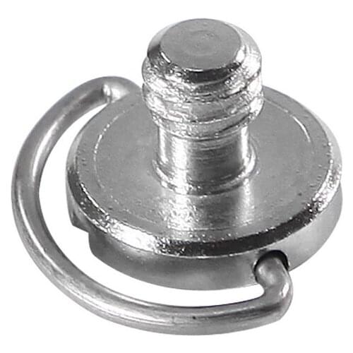Steel Captive 1/4 Slotted Screw with D Ring For Quick Release Plate Camera NEW