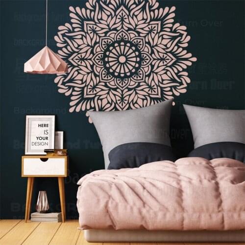 80cm - 120cm Stencil For Wall Large Painting Paint Decor Furniture Huge Giant Mandala Ceiling Indian Arabic Ethnic Round S200