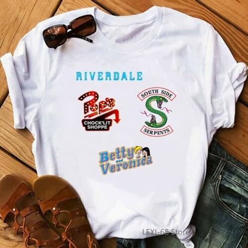 TV Riverdale Logo Pops T-shirt women graphic T shirt femme Summer tops Harajuku shirt Casual Popular tshirt plus size