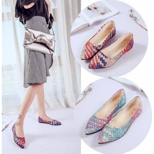 Womens flat shoes spring Fashion color-matching pointed toe comfortable inner non-slip elegant trendy versatile shoes U19-61