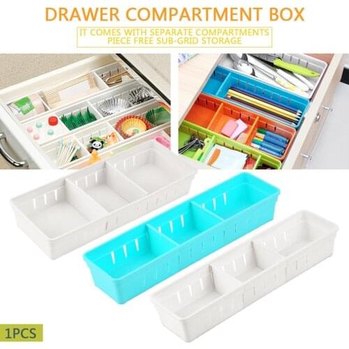 1PC Adjustable Drawer Organizer Home Kitchen Storage Board Divider Makeup Tableware Storage Box Office Home Organizer Supplies