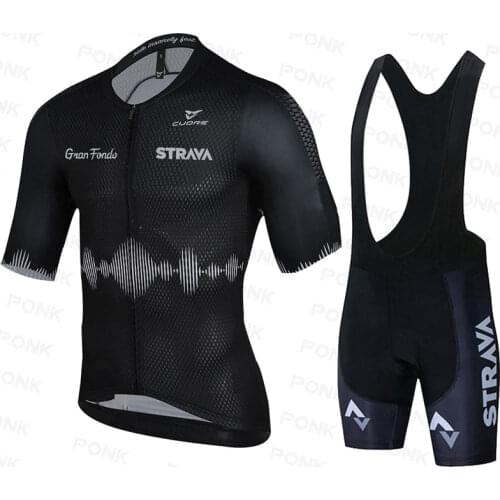 2021 Summer Cycling Jersey Set STRAVA Racing Bicycle Clothing Man Maillot Ropa Ciclismo MTB Bike Clothing Sportswear Cycling Set