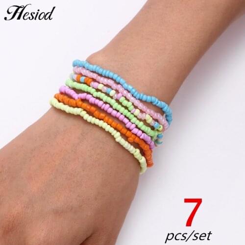 4-12pc Multilayer White Pearl Seed Beads Bracelet Women Wedding Party Jewelry Gold Acrylic Crystal Beaded Bracelet Set Starfish