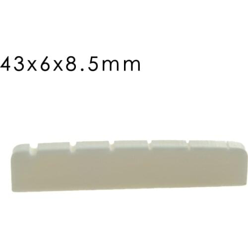 43mm Pure Bone Nut Slotted Guitar Bone Nut for Acoustic or LP Guitars 43x6x8.5mm Guitar Accessories Dropshipping