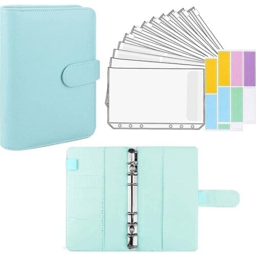 A6 Binder and 12 Transparent Envelopes System Budget Planning Notepad Binder Budget Money Envelope Cash Envelope