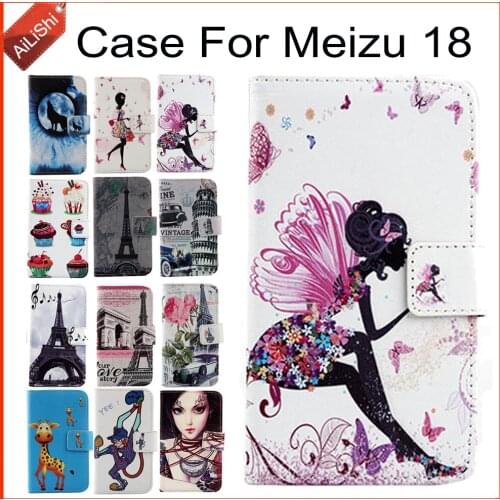 AiLiShi Case For Meizu 18 Luxury Flip PU Painted Leather Case Exclusive 100% Special Phone Cover Skin+Tracking