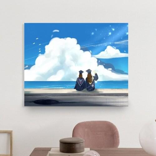 Anime DIY Painting By Numbers Wall Art Acrylic Paint Hand Painting on The Wall Living Room Wall Art Home Decoration 16*20inch