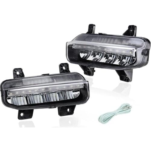 2pcs Car Front LED Fog Light Fog Lamp DRL Driving Lamp Fit for Dodge Ram 1500 DT 2019-2020
