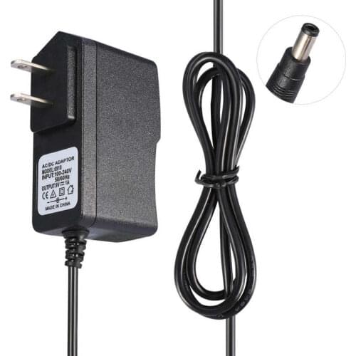 Battery Charger DC 9V 1A 1000mA Wall Charger Power Adapter (2-Flat-Pin Plug / 100CM Cable) US Plug universal battery charger
