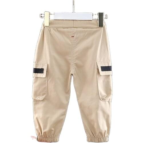 Infant Boys Trousers Kids Casual Cotton Long Pants Boys and Girls Unisex Pocket Pants Children Spring Autumn Clothes 9M-4T