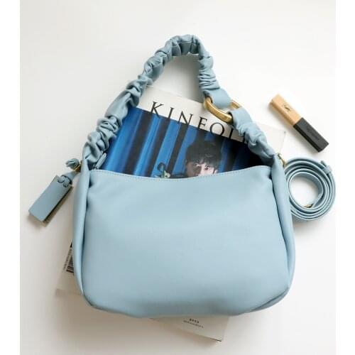 Elegant Women Soft Leather Cloud Bag 2021 INS Fashion Armpit Bag Clutch Purse Outdoor Traveling Handbags