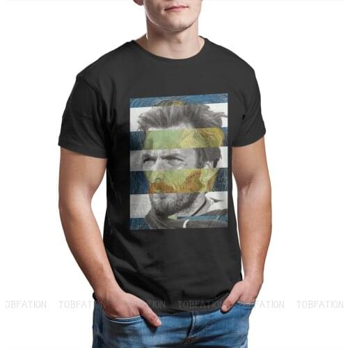 Vincent Van Gogh Post-Impressionist Painter TShirts for Men Self Portrait Clint Eastwood Fashion Crewneck Cotton T Shirt 2020