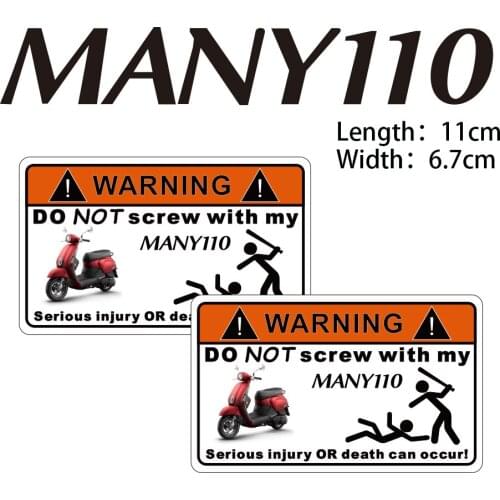 KODASKIN Motorcycle Cheap 2D Creative Warning Sticker Decal for KYMCO MANY110