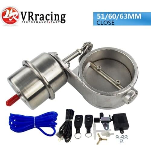 VR Exhaust Control Valve Set With Vacuum Actuator CUTOUT 2.5" 63mm Pipe CLOSE STYLE with Wireless Remote Controller VR-ECV03