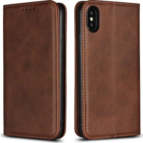 Magnetic Flip Case For iPhone XS Max XR Case Retro Luxury PU Leather Wallet Cover For iPhone X XS Max XR X 8 7 7/8Plus 6 6s plus