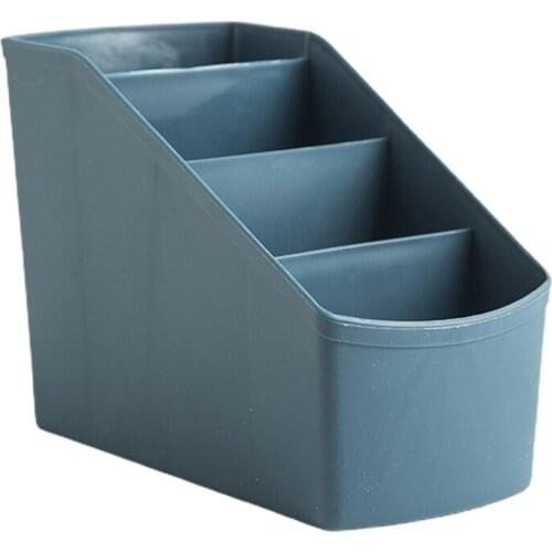 Multi-Lattice Cosmetic Storage Box Remote Control Holder Container 4 Grid Office Desktop Tidy Stationery Organizer